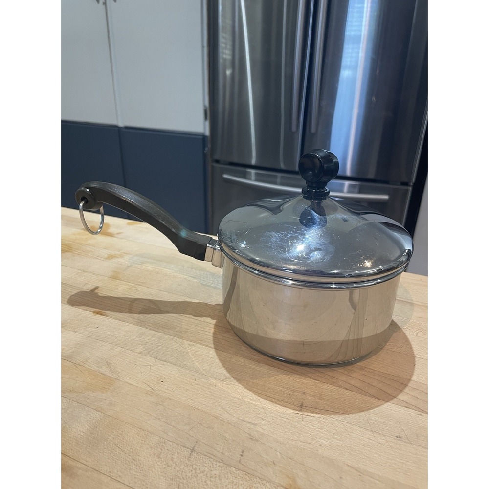 Farberware Stainless Steel 1 Qt Saucepan Pot 18/10 Impact Bonded Base With Lid